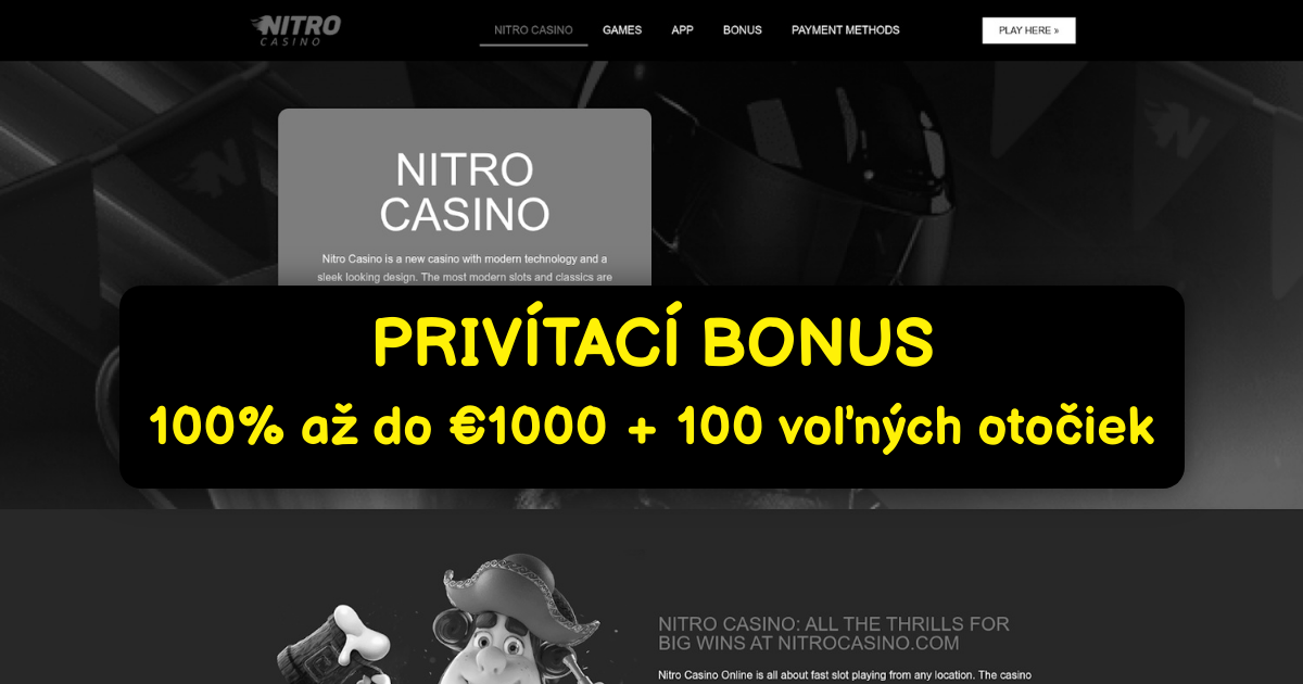 Nitro Casino: Najlepšie online kasíno na Slovensku so top slotmi